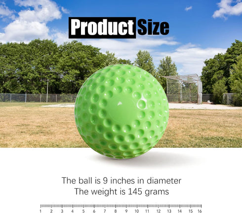12 Pack 9-Inch Baseballs Dimpled Baseballs, Pitching Machine Balls for Hand-Eye Coordination, Hitting and Fielding