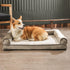 Amazon Basics Foam Living Room Couch Dog Pet Bed, X-Large, 44 x 35 x 8 inches, Removable Cover, Brown