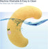 Cat Pillows for Indoor Cats - Soft Fluffy Calming Pillow, U Shaped Half Donut Cuddler with Cute Embroidery for Small