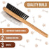 KylePet Dog Brush - Double Sided Slicker Brush with Bamboo Handle for Long Hair Pets, Grooming Comb for Shedding
