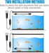 iKefe 15" White & Blue Submersible LED Aquarium Fish Tank Light with Timer, Dimmable for Saltwater Freshwater