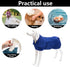 Geyecete Dog Drying Coat, Microfibre Fast Drying Bathrobe Towel for Dogs and Cats, Luxuriously Soft