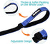 PetBonus Dog Leash Wrist Strap, Lockable Reflective Short Lead with Adjustable Soft Padded Handle for Walking, Blue