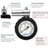 GODESON Presta Valve Gauge,Presta Valve Tire Pressure Gauge with Bicycle Air Pressure Relief Range to 0-30PSI /0-2BAR, Perfect for Mountain Bicycle Fat Tires