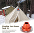 Tent Stove Jack Kit, Flexible Silicone Pipe Boot, High Temp Roof Flue Kit for Bell Tent, Yurt, Wood Burner