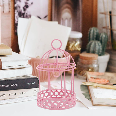 3pcs Mini Birdcage Ornament, Metal Wire Bird Cage for Desktop Storage, Miniature Hanging Decoration