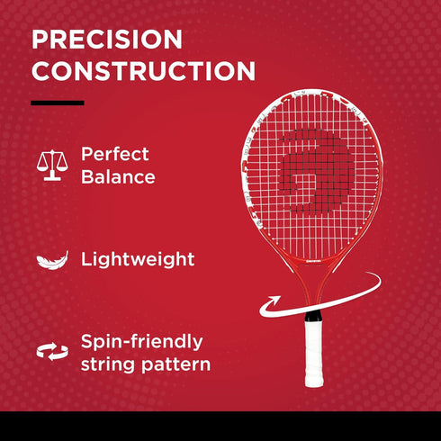 Gamma Sports Junior Tennis Racquet, 19 Inch Prestrung Racket for Kids, 93 Inch Head Size