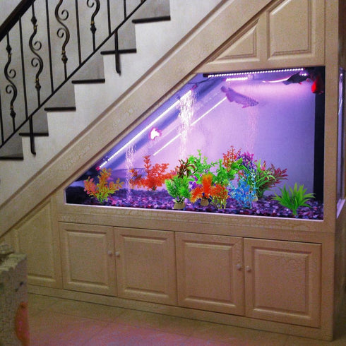 10 Pack Artificial Aquarium Plants, Small Size 4 to 4.5 inch Fish Tank Decorations