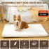 EMPSIGN Dog Bed Crate Pad for Jumbo Dogs, Deluxe Fluffy Plush Washable Mat, 35"x 22"x 3", White