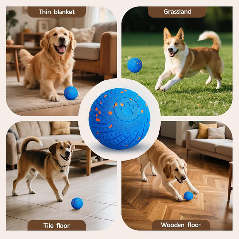 SUJF IP54 Interactive Dog Ball, Smart Interactive Dog Toys for Medium and Large Dogs, Automatic Moving, Bouncing