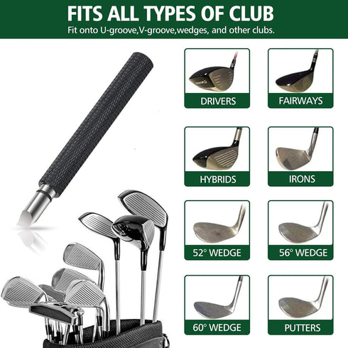 Pro Golf Club Cleaner Brush, Groove Sharpener Tool with Retainer Clip, 7.5 Inches, 4 Ounces Water