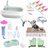 GRETJOB Kitten Starter Kit - 16 Pcs Cat Essentials Set Includes Litter Box,