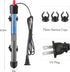 Hitop Adjustable Aquarium Heater, Submersible Glass Water Heater for 5 – 70 Gallon Fish Tank (100W)