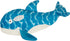 Strong 'N Silent Silent Swimmer Soft Plush Orca Chew Guard Dog Toy - Blue, Large