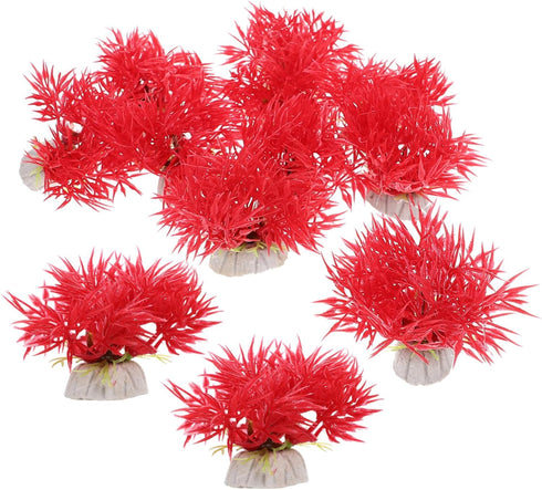 LIOOBO 10pcs Aquarium Decoration, Underwater Plant Model for Fish Tank, Simulation Aquatic Plant Decor for Small Tanks