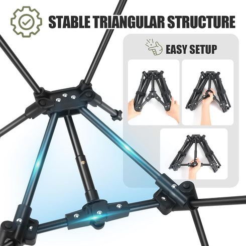 AuraroTrail Backpacking 2.7 lb, 330 lb, 7075 AuroraTrail Ultralight Camping Chair Only Supports Compact Folding Outdoor