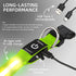 PetIsay Light Up Dog Collar - High Visibility Nylon, USB C Rechargeable & Waterproof LED for Night Walking, Medium Green