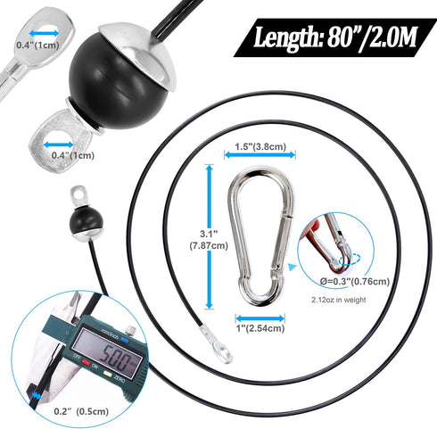 Taeku Fitness Pulley Cable Heavy Duty 6mm Pulley Cable Steel Wire Rope Replacement Cable Machine Accessories for Home Gym Weight Lift Pulley System