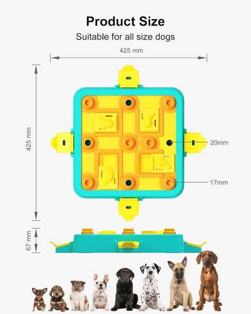 Dog Puzzle Toys, Level 3 Interactive Toy for Boredom, Treat Dispenser for Large Medium Small Dogs, IQ Training