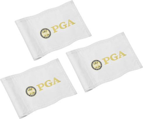 Golf Flag Mini, 8x6 Inch, Dual-Layer Silk-Printed, Fade-Resistant Nylon for Backyard Practice Putting Green