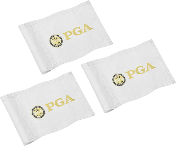 Golf Flag Mini, 8x6 Inch, Dual-Layer Silk-Printed, Fade-Resistant Nylon for Backyard Practice Putting Green