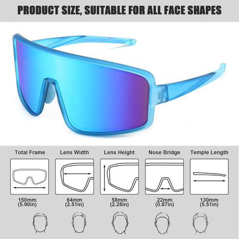 Karsaer Vision Sports Sunglasses for Men, Women, Youth, Kids, Teens, Baseball