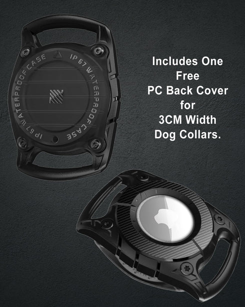 ONEONTA 2 Pack Airtag Dog Collar Holder Waterproof, Protective Case for Apple Airtag, Extra Durable, Lightweight