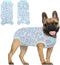 SAWMONG Recovery Suit for Dogs - Breathable Polyester Dog Onesie Body Suit for After Surgery (Blue Leopard, L)