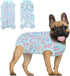 SAWMONG Recovery Suit for Dogs - Breathable Polyester Dog Onesie Body Suit for After Surgery (Blue Leopard, L)