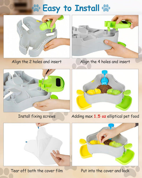 3-in-1 3 Dog Puzzle Toy, Interactive Dog Puzzle Toys Press-Type Dog Treat Dispenser Toy Dog Enrichment Toy No-Slip Slow