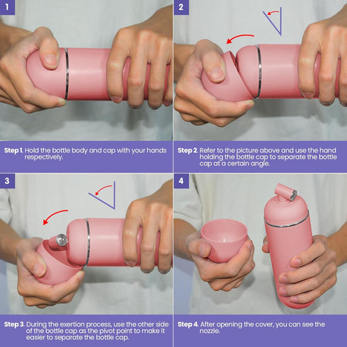 Redsack Portable Bidet Peri Bottle for Women, Travel Handheld Bidet (Pink)