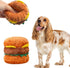 Essivox Plush Dog Toy, Squeaky Hamburger Shape, Soft Chewing Toy for Dogs and Cats, Bite Resistant Pet Supplies