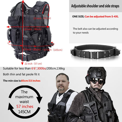 vAv YAKEDA Tactical Vest Outdoor Ultra-Light Adjustable Breathable Training Airsoft Vest for Adults