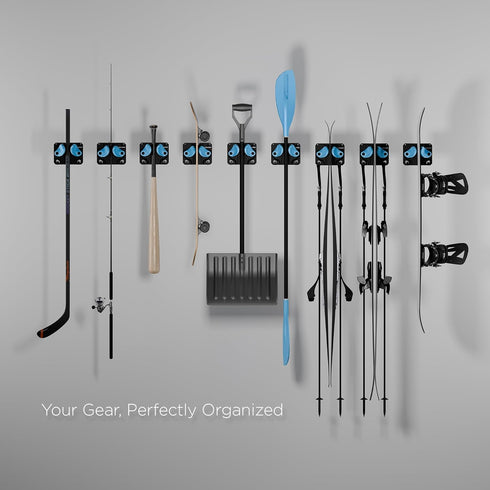 Ultimate Ski & Snowboard Wall Rack, Secure Non-Slip Storage for Any Ski/Board, Garage Organization, 1 Pack