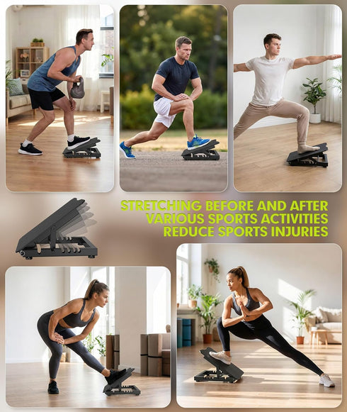 OYY Stretcher,600lbs Commercial Slant Board for Calf Weight Capacity Adjustable Incline Balance Board for Squat Home