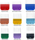 9 Set,Compatible A5, Professional Animal Stainless Steel Attachment Color Guide Comb with Andis, Oster Wahl KM Series