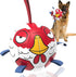 Chicken Dog Toys Soccer Ball with Straps, Interactive Tug of War Toy, Durable Water Toy for Dogs (8 Inch)