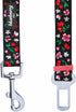 Blueberry Pet Adjustable Dog Seat Belt Tether, 8 Patterns Cherry Garden Black, Durable Safety for Dogs and Cats