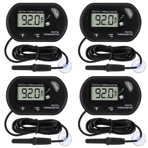 4Pcs Aquarium Thermometer Fish Tank Thermometer Reptile Fahrenheit Terrarium Water Temperature Indicator