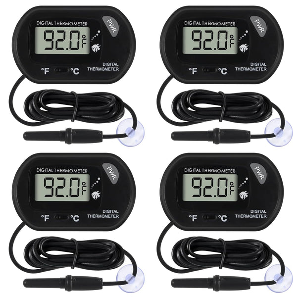 4Pcs Aquarium Thermometer Fish Tank Thermometer Reptile Fahrenheit Terrarium Water Temperature Indicator