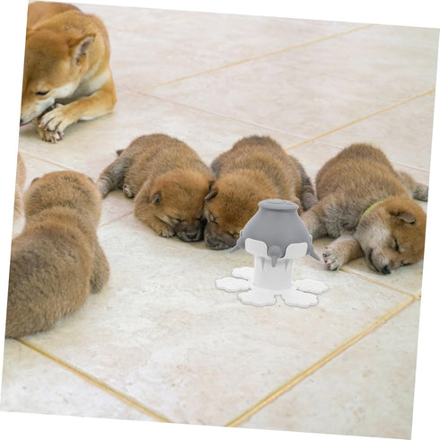 Multi-Puppy Feeding Station - Silicone Dog Feeder with Nipple Pacifiers