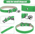 XXS Teacup Dog Collar, Green Adjustable Collar for Small Dogs and Cats, 3/8 inch Width