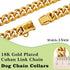 Stainless Steel Gold Dog Collars with Safety Buckle Lock, 18K Cuban Link Chain for Small Medium Large Dogs