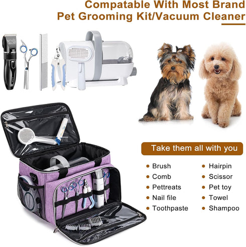 Purple Dog Grooming Vacuum Bag - Essential Pet Grooming Kit