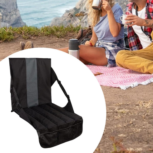 Aymzbd Stadium Seat Cushion Floor Chair Foldable Sit Mat Lightweight with Backrest Bleacher Cushion for Hiking Outdoor