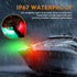 2-in-1 IP67 Boat Navigation Lights, Integrated Split Red and Green LED Bow Lights, Waterproof Navigation Lights Boat