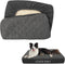 CHHKON Replacement Washable Dog Bed Covers - Waterproof Pet Puppy Bed Cover (Dark Grey, 36x27x6 inch)
