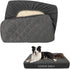 CHHKON Replacement Washable Dog Bed Covers - Waterproof Pet Puppy Bed Cover (Dark Grey, 36x27x6 inch)