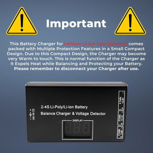 Middletown Outdoors 7.4V 11.1V 14.8V Airsoft Battery Charger LiPo Balance Charger for Lipo/Li-Ion Battery with Wireless