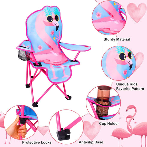 KABOER Kids Outdoor Folding Chair with Cup Holder - Perfect for Camping